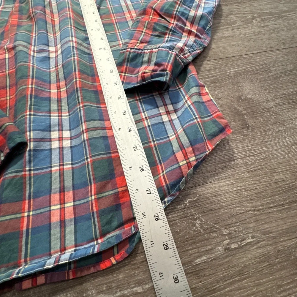 J.Crew Shirt Men XS Multicolor 100% Cotton Plaid Button Down Preppy Casual Work‎